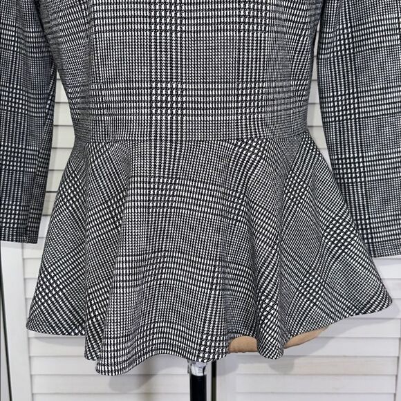 Lord & Taylor Peplum Top Size Medium NWOT Houndstooth - Picture 5 of 12